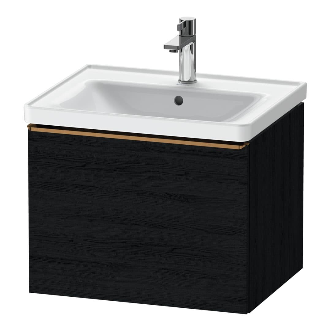 Duravit D-Neo – Έπιπλο Νιπτήρα – 584 mm, 1 συρτάρι, νιπτήρας κέντρο, 584 x 452 x 440 mm, Bronze Brushed – Black oak Matt, Decor (DE4249004160000)
