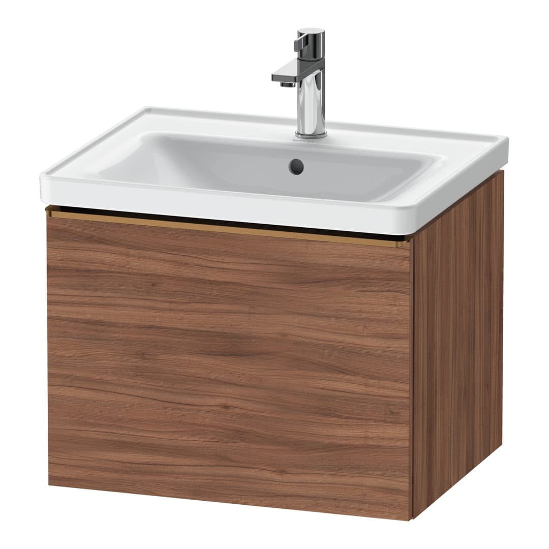 Duravit D-Neo – Έπιπλο Νιπτήρα – 584 mm, 1 συρτάρι, νιπτήρας κέντρο, 584 x 452 x 440 mm, Bronze Brushed – Walnut Matt, Decor (DE4249004790000)
