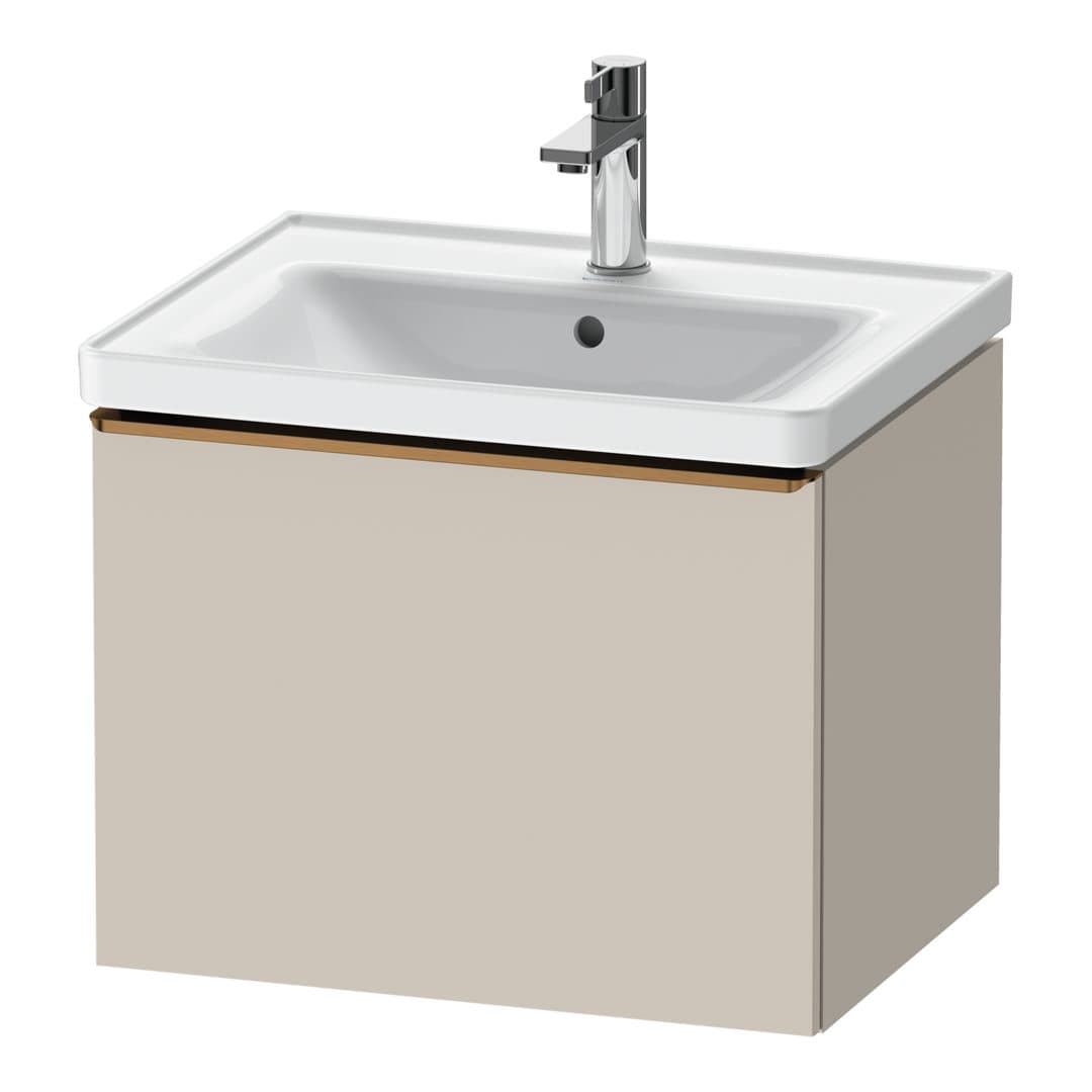 Duravit D-Neo – Έπιπλο Νιπτήρα – 584 mm, 1 συρτάρι, νιπτήρας κέντρο, 584 x 452 x 440 mm, Bronze Brushed – Taupe Matt, Decor (DE4249004910000)