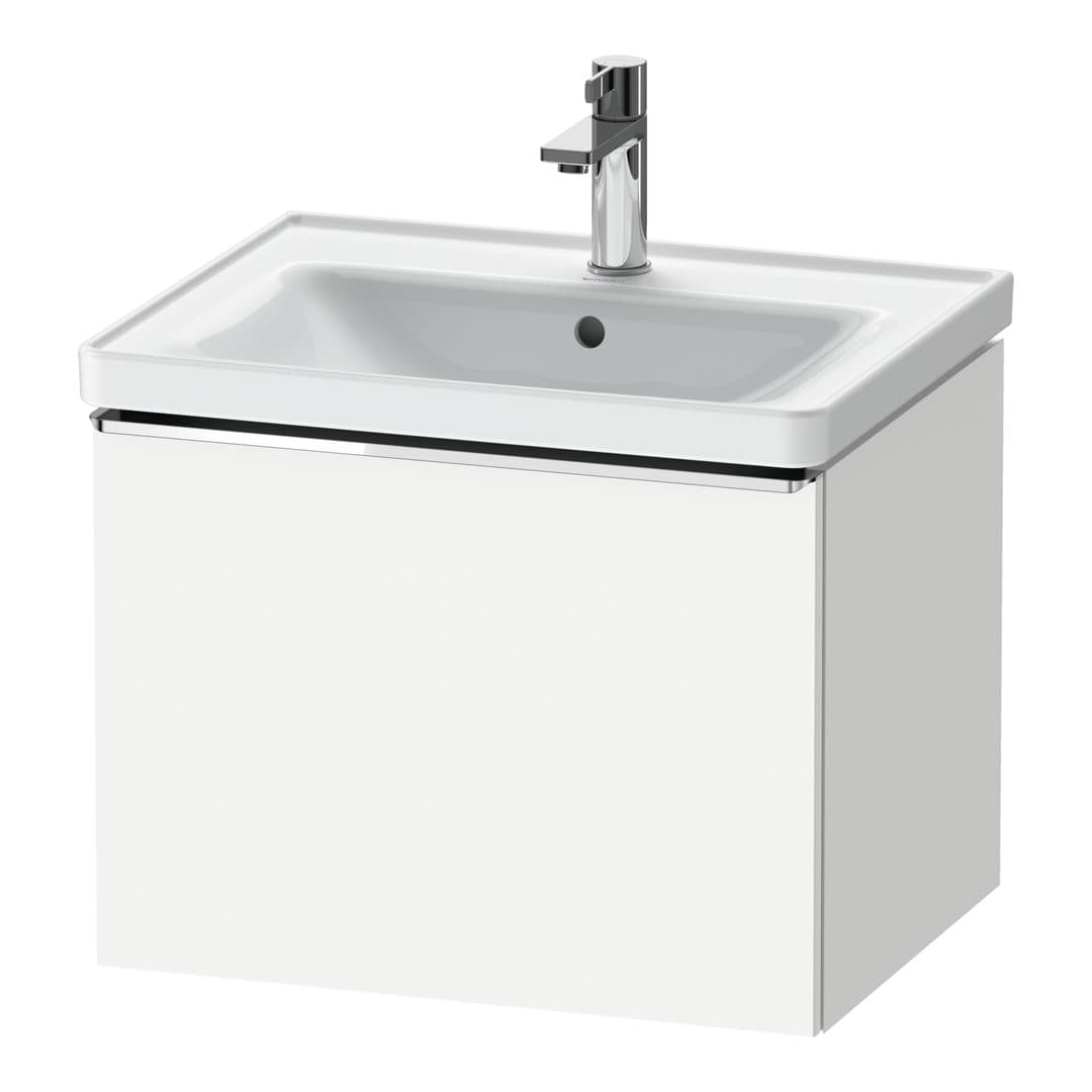 Duravit D-Neo – Έπιπλο Νιπτήρα – 584 mm, 1 συρτάρι, νιπτήρας κέντρο, 584 x 452 x 440 mm, Chrome High Gloss – White Matt, Decor (DE4249010180000)