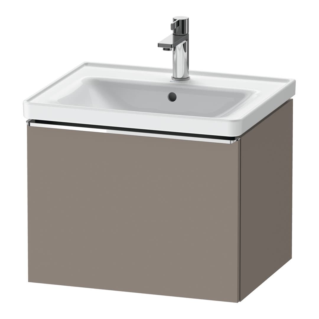 Duravit D-Neo – Έπιπλο Νιπτήρα – 584 mm, 1 συρτάρι, νιπτήρας κέντρο, 584 x 452 x 440 mm, Chrome High Gloss – Basalte Matt, Decor (DE4249010430000)