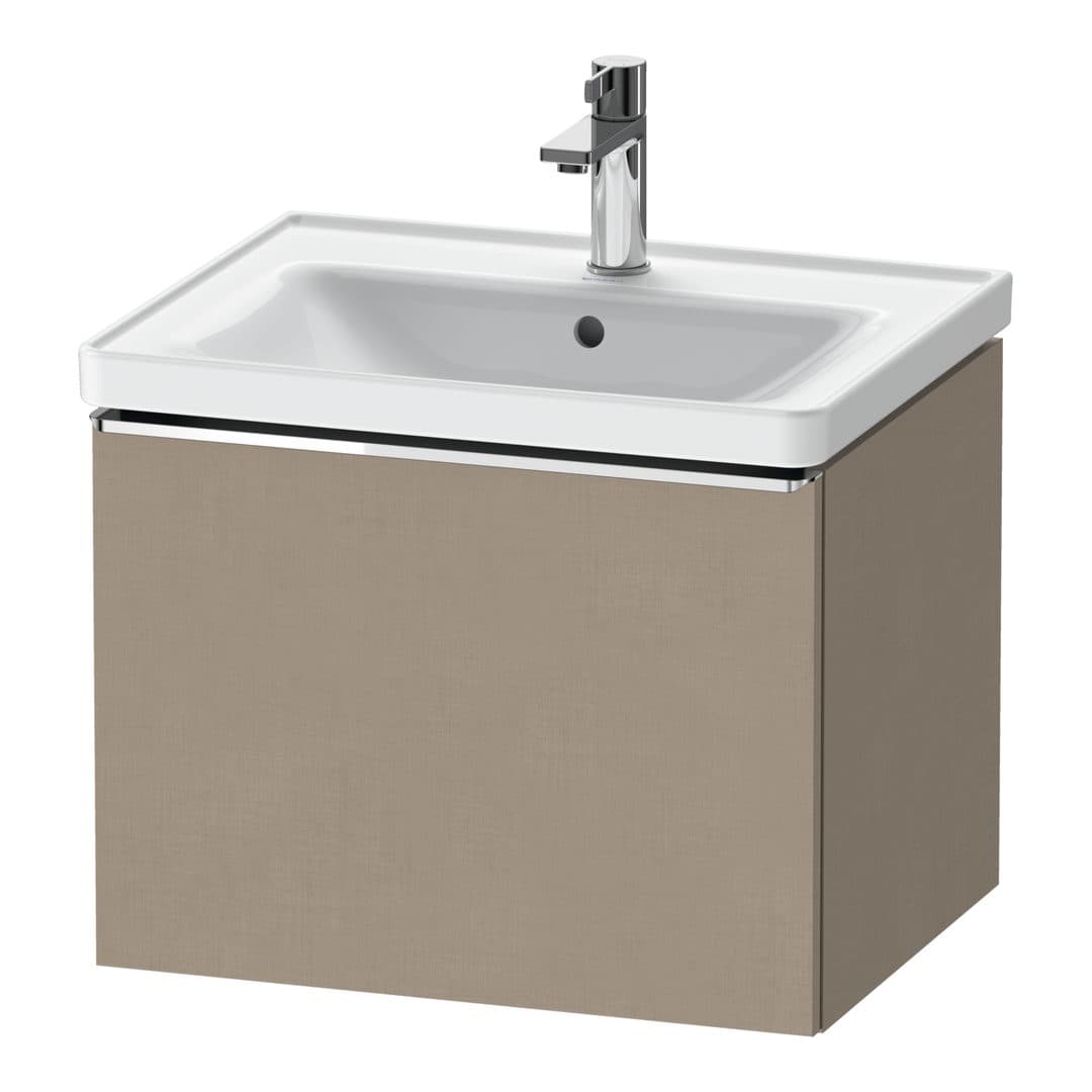 Duravit D-Neo – Έπιπλο Νιπτήρα – 584 mm, 1 συρτάρι, νιπτήρας κέντρο, 584 x 452 x 440 mm, Chrome High Gloss – Linen Matt, Decor (DE4249010750000)