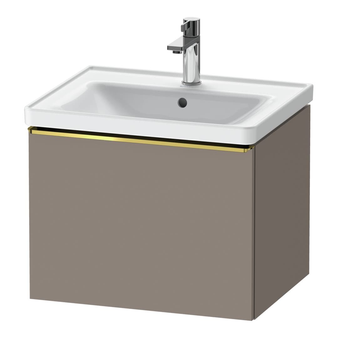 Duravit D-Neo – Έπιπλο Νιπτήρα – 584 mm, 1 συρτάρι, νιπτήρας κέντρο, 584 x 452 x 440 mm, Gold Polished – Basalte Matt, Decor (DE4249034430000)