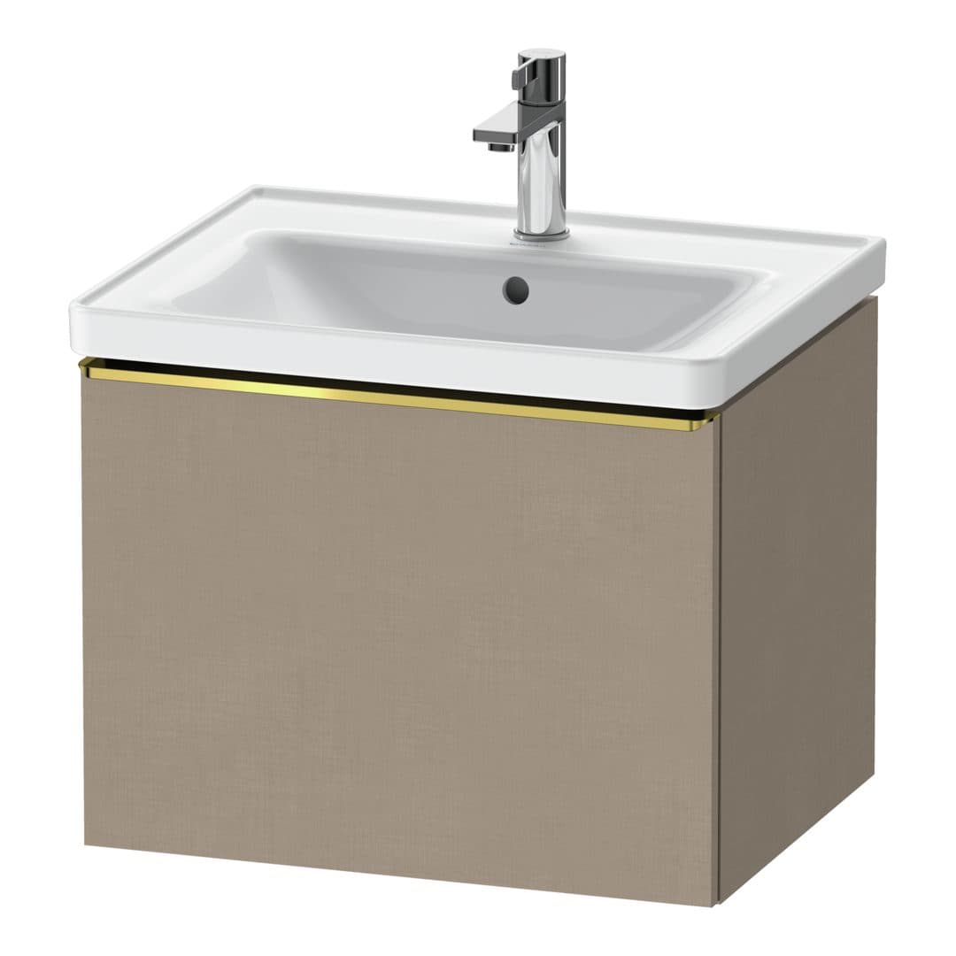 Duravit D-Neo – Έπιπλο Νιπτήρα – 584 mm, 1 συρτάρι, νιπτήρας κέντρο, 584 x 452 x 440 mm, Gold Polished – Linen Matt, Decor (DE4249034750000)