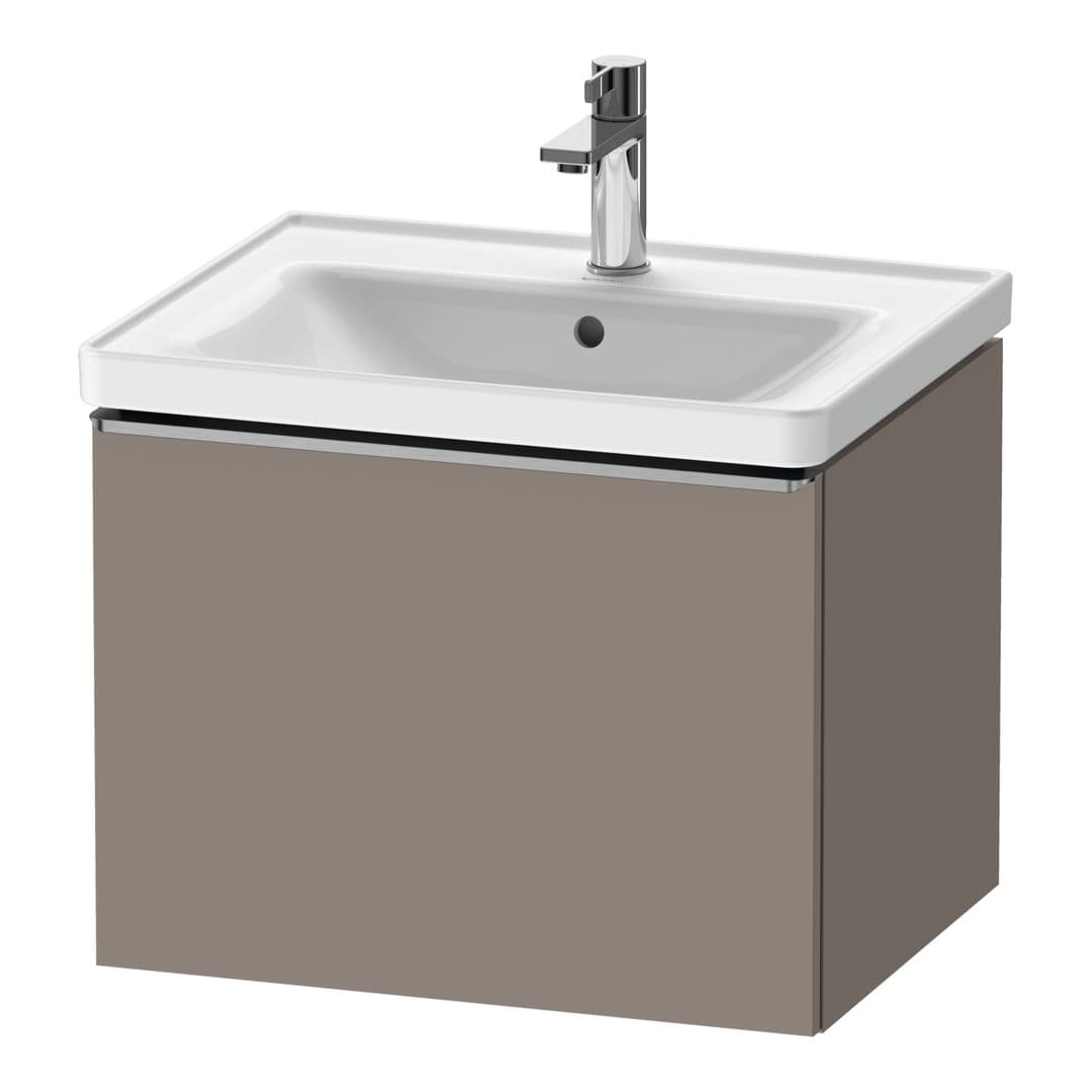 Duravit D-Neo – Έπιπλο Νιπτήρα – 584 mm, 1 συρτάρι, νιπτήρας κέντρο, 584 x 452 x 440 mm, Stainless steel Brushed – Basalte Matt, Decor (DE4249070430000)