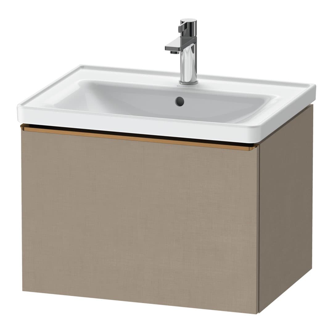 Duravit D-Neo – Έπιπλο Νιπτήρα – 634 mm, 1 συρτάρι, νιπτήρας κέντρο, Bronze Brushed – Linen Matt, Decor (DE4254004750000)