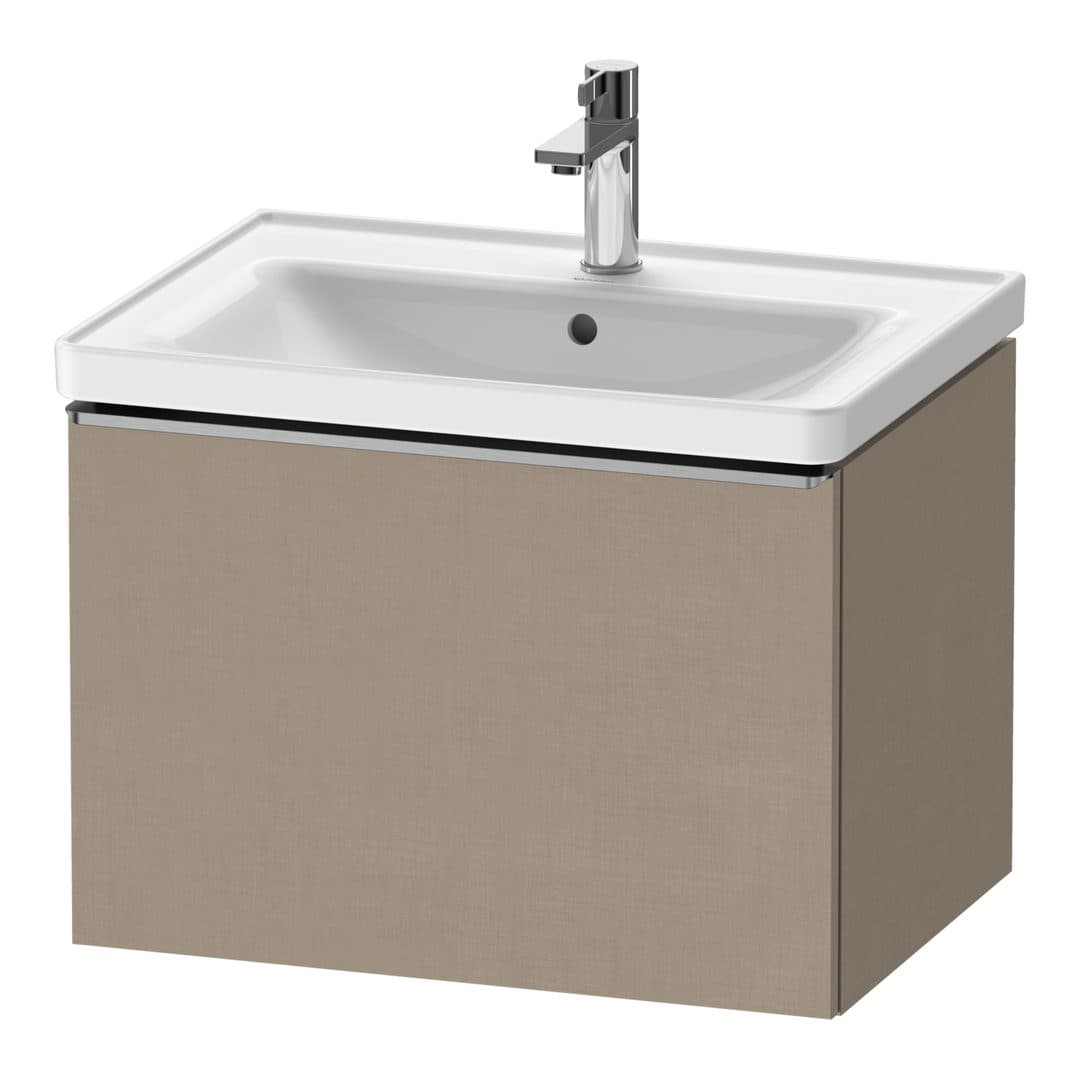 Duravit D-Neo – Έπιπλο Νιπτήρα – 634 mm, 1 συρτάρι, νιπτήρας κέντρο, Stainless steel Brushed – Linen Matt, Decor (DE4254070750000)