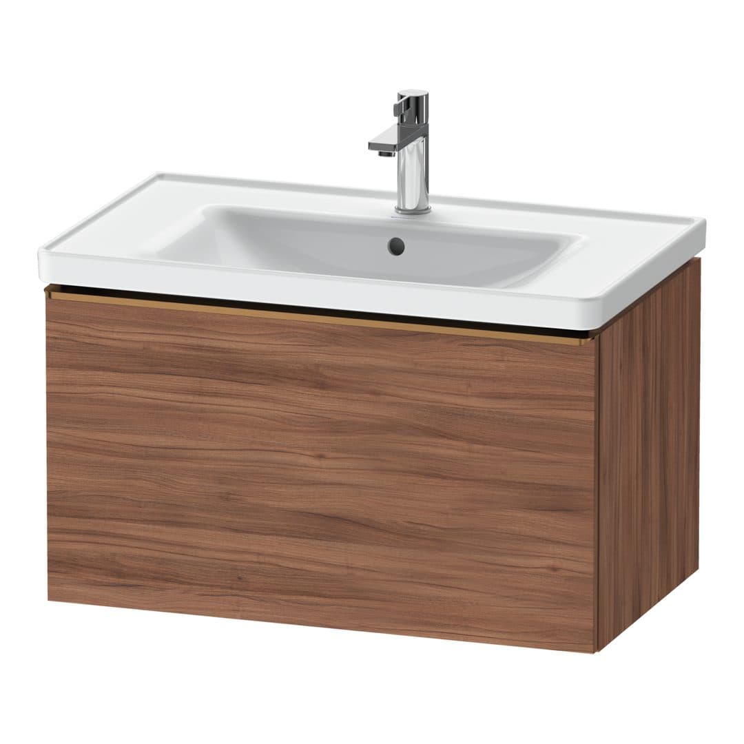 Duravit D-Neo – Έπιπλο Νιπτήρα – 784 mm, 1 συρτάρι, νιπτήρας κέντρο, 784 x 452 x 440 mm, Bronze Brushed – Walnut Matt, Decor (DE4255004790000)