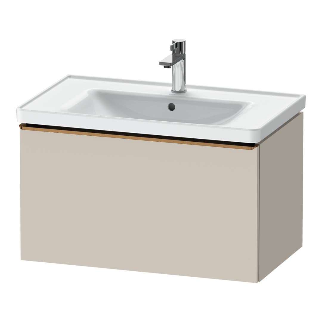 Duravit D-Neo – Έπιπλο Νιπτήρα – 784 mm, 1 συρτάρι, νιπτήρας κέντρο, 784 x 452 x 440 mm, Bronze Brushed – Taupe Matt, Decor (DE4255004910000)