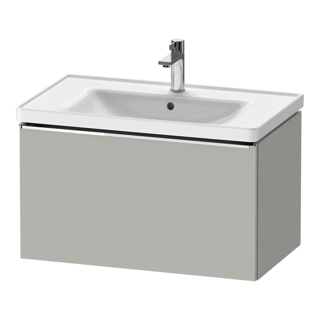 Duravit D-Neo – Έπιπλο Νιπτήρα – 784 mm, 1 συρτάρι, νιπτήρας κέντρο, 784 x 452 x 440 mm, Chrome High Gloss – Concrete grey Matt, Decor (DE4255010070000)