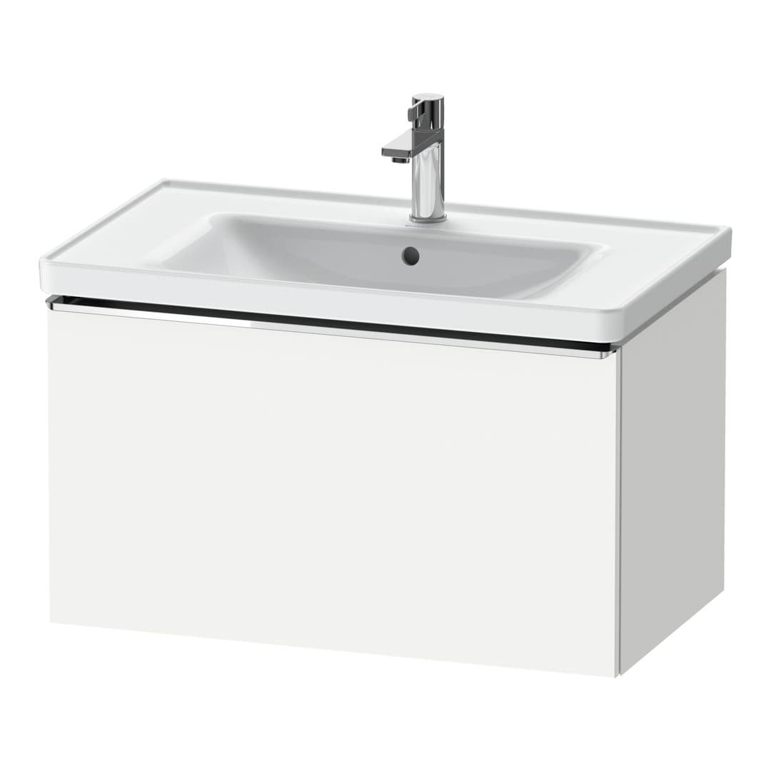 Duravit D-Neo – Έπιπλο Νιπτήρα – 784 mm, 1 συρτάρι, νιπτήρας κέντρο, 784 x 452 x 440 mm, Chrome High Gloss – White Matt, Decor (DE4255010180000)