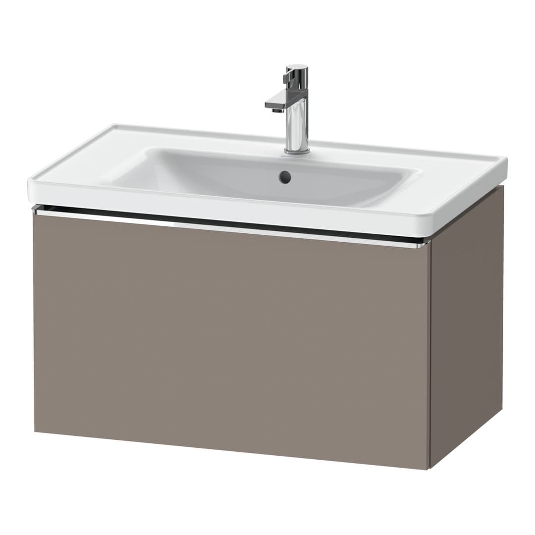 Duravit D-Neo – Έπιπλο Νιπτήρα – 784 mm, 1 συρτάρι, νιπτήρας κέντρο, 784 x 452 x 440 mm, Chrome High Gloss – Basalte Matt, Decor (DE4255010430000)
