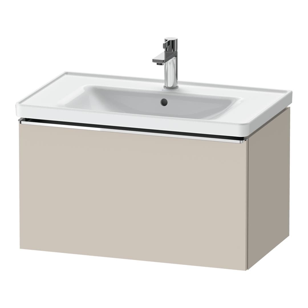 Duravit D-Neo – Έπιπλο Νιπτήρα – 784 mm, 1 συρτάρι, νιπτήρας κέντρο, 784 x 452 x 440 mm, Chrome High Gloss – Taupe Matt, Decor (DE4255010910000)