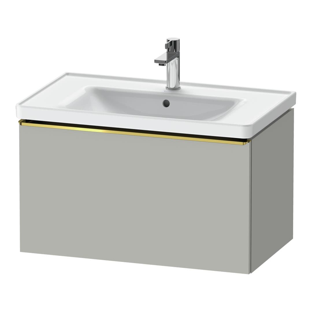Duravit D-Neo – Έπιπλο Νιπτήρα – 784 mm, 1 συρτάρι, νιπτήρας κέντρο, 784 x 452 x 440 mm, Gold Polished – Concrete grey Matt, Decor (DE4255034070000)