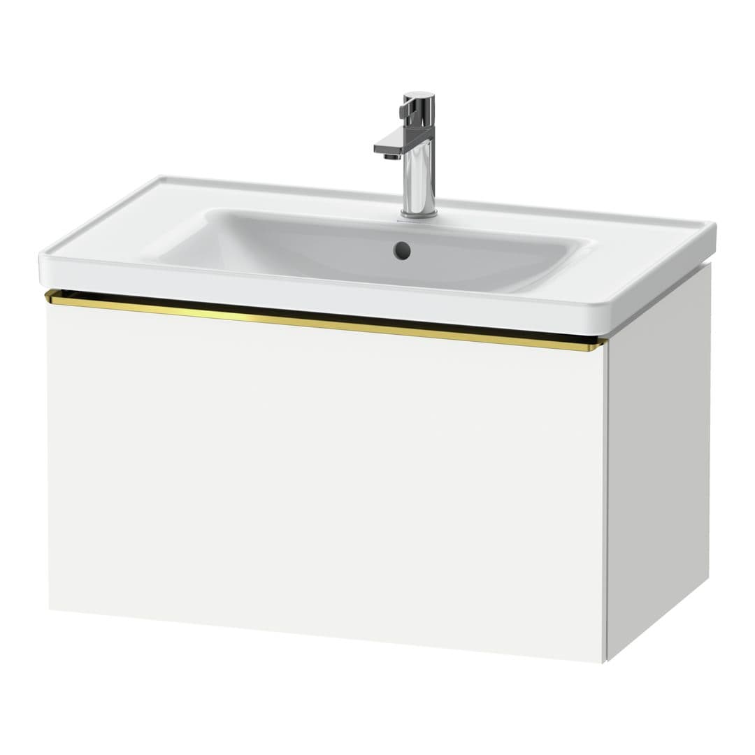 Duravit D-Neo – Έπιπλο Νιπτήρα – 784 mm, 1 συρτάρι, νιπτήρας κέντρο, 784 x 452 x 440 mm, Gold Polished – White Matt, Decor (DE4255034180000)