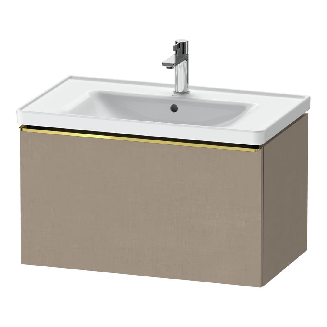 Duravit D-Neo – Έπιπλο Νιπτήρα – 784 mm, 1 συρτάρι, νιπτήρας κέντρο, 784 x 452 x 440 mm, Gold Polished – Linen Matt, Decor (DE4255034750000)