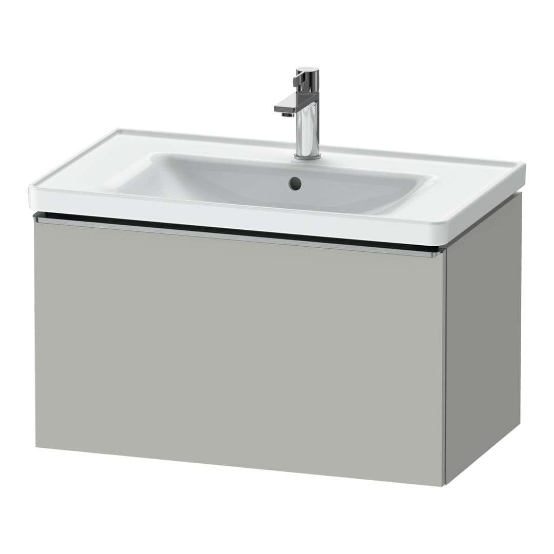 Duravit D-Neo – Έπιπλο Νιπτήρα – 784 mm, 1 συρτάρι, νιπτήρας κέντρο, 784 x 452 x 440 mm, Stainless steel Brushed – Concrete grey Matt, Decor (DE4255070070000)