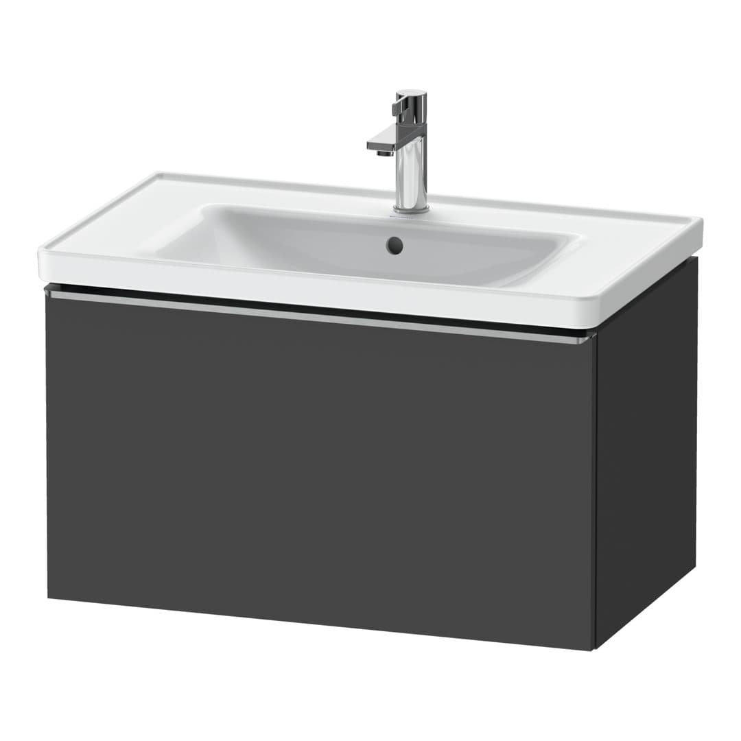 Duravit D-Neo – Έπιπλο Νιπτήρα – 784 mm, 1 συρτάρι, νιπτήρας κέντρο, 784 x 452 x 440 mm, Stainless steel Brushed – Graphite Matt, Decor (DE4255070490000)
