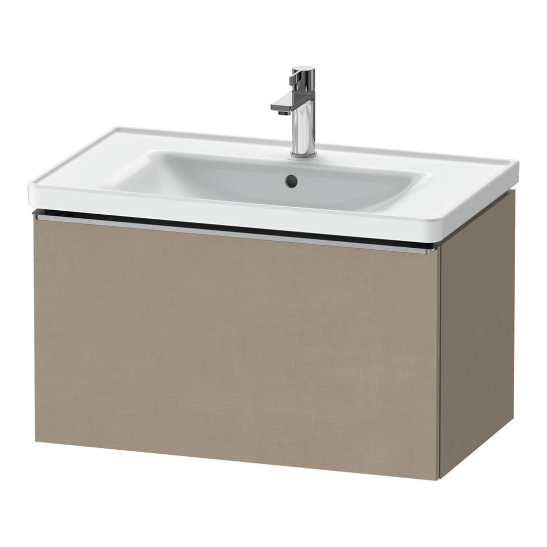Duravit D-Neo – Έπιπλο Νιπτήρα – 784 mm, 1 συρτάρι, νιπτήρας κέντρο, 784 x 452 x 440 mm, Stainless steel Brushed – Linen Matt, Decor (DE4255070750000)