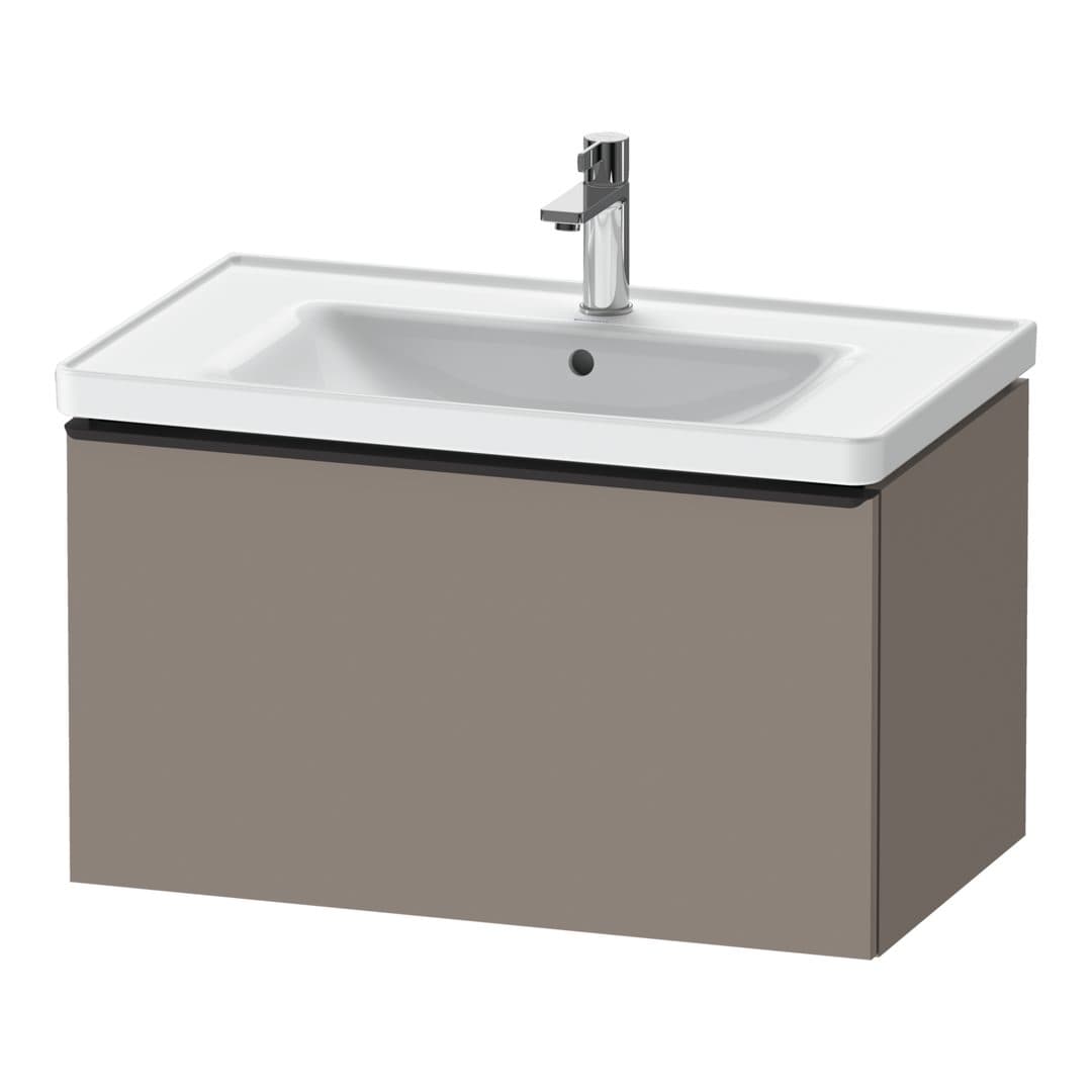 Duravit D-Neo – Έπιπλο Νιπτήρα – 784 mm, 1 συρτάρι, νιπτήρας κέντρο, 784 x 452 x 440 mm, Diamond black Matt – Basalte Matt, Decor (DE42550BD430000)