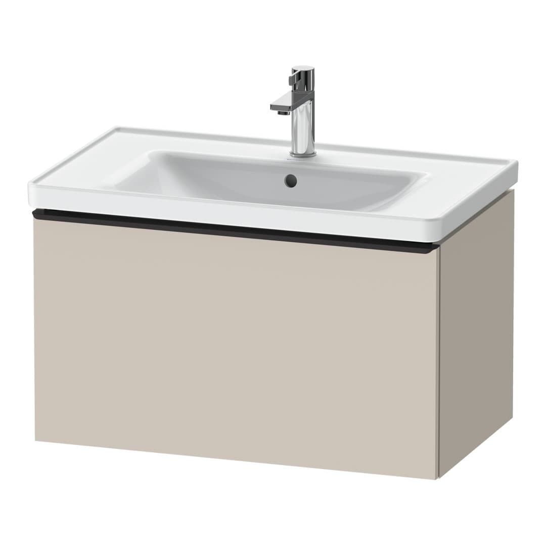 Duravit D-Neo – Έπιπλο Νιπτήρα – 784 mm, 1 συρτάρι, νιπτήρας κέντρο, 784 x 452 x 440 mm, Diamond black Matt – Taupe Matt, Decor (DE42550BD910000)