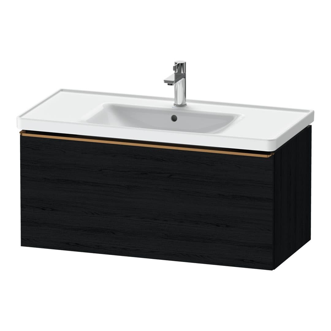 Duravit D-Neo – Έπιπλο Νιπτήρα – 984 mm, 1 συρτάρι, νιπτήρας κέντρο, 984 x 452 x 440 mm, Bronze Brushed – Black oak Matt, Decor (DE4256004160000)