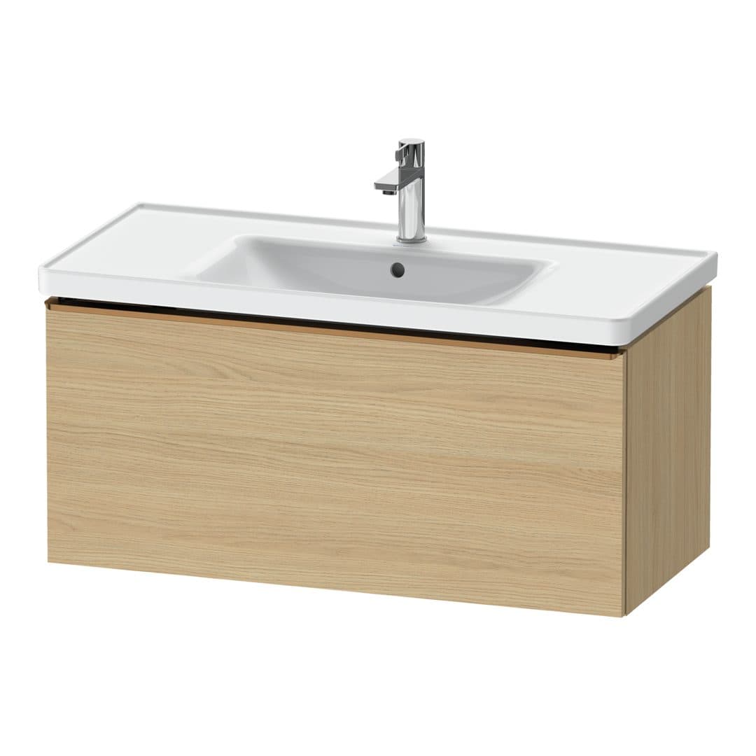 Duravit D-Neo – Έπιπλο Νιπτήρα – 984 mm, 1 συρτάρι, νιπτήρας κέντρο, 984 x 452 x 440 mm, Bronze Brushed – Natural oak, Decor (DE4256004300000)