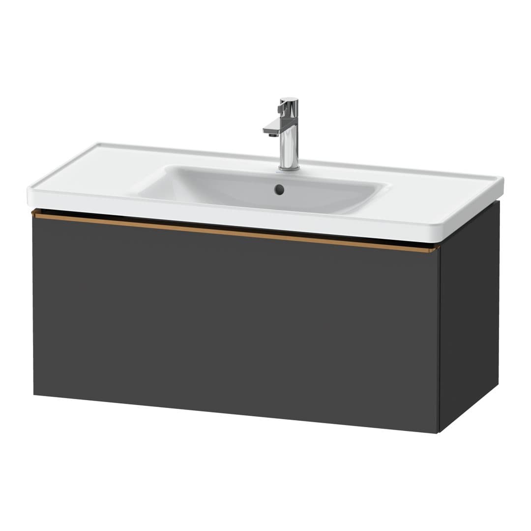 Duravit D-Neo – Έπιπλο Νιπτήρα – 984 mm, 1 συρτάρι, νιπτήρας κέντρο, 984 x 452 x 440 mm, Bronze Brushed – Graphite Matt, Decor (DE4256004490000)