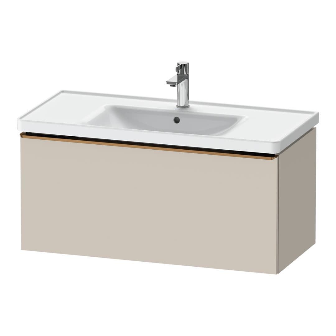 Duravit D-Neo – Έπιπλο Νιπτήρα – 984 mm, 1 συρτάρι, νιπτήρας κέντρο, 984 x 452 x 440 mm, Bronze Brushed – Taupe Matt, Decor (DE4256004910000)