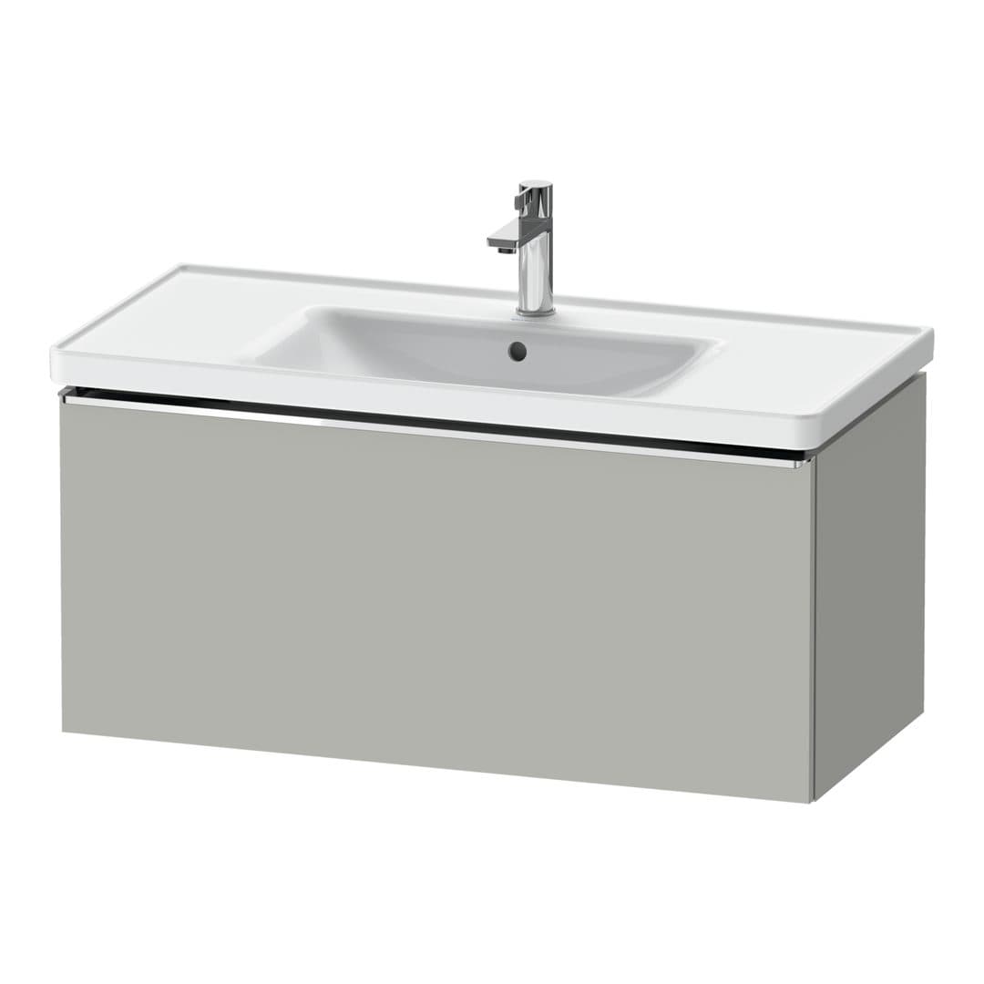 Duravit D-Neo – Έπιπλο Νιπτήρα – 984 mm, 1 συρτάρι, νιπτήρας κέντρο, 984 x 452 x 440 mm, Chrome High Gloss – Concrete grey Matt, Decor (DE4256010070000)