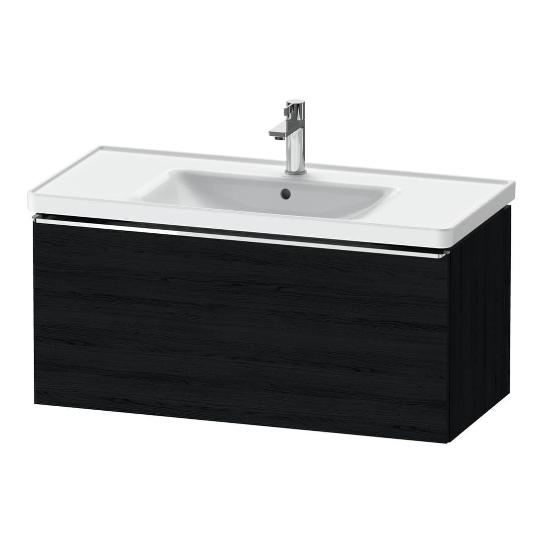 Duravit D-Neo – Έπιπλο Νιπτήρα – 984 mm, 1 συρτάρι, νιπτήρας κέντρο, 984 x 452 x 440 mm, Chrome High Gloss – Black oak Matt, Decor (DE4256010160000)