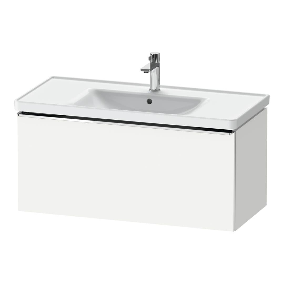 Duravit D-Neo – Έπιπλο Νιπτήρα – 984 mm, 1 συρτάρι, νιπτήρας κέντρο, 984 x 452 x 440 mm, Chrome High Gloss – White Matt, Decor (DE4256010180000)