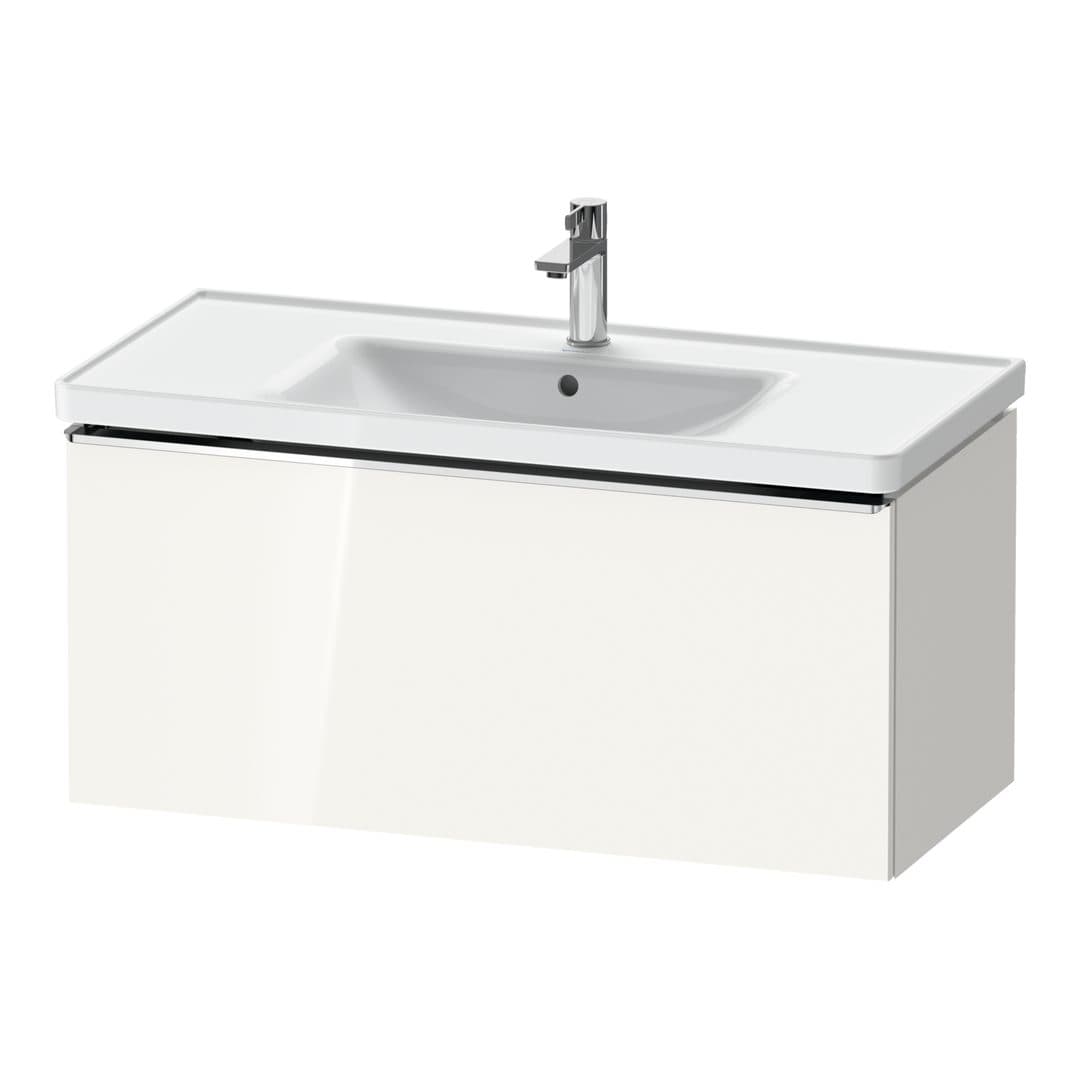 Duravit D-Neo – Έπιπλο Νιπτήρα – 984 mm, 1 συρτάρι, νιπτήρας κέντρο, 984 x 452 x 440 mm, Chrome High Gloss – White High Gloss, Decor (DE4256010220000)