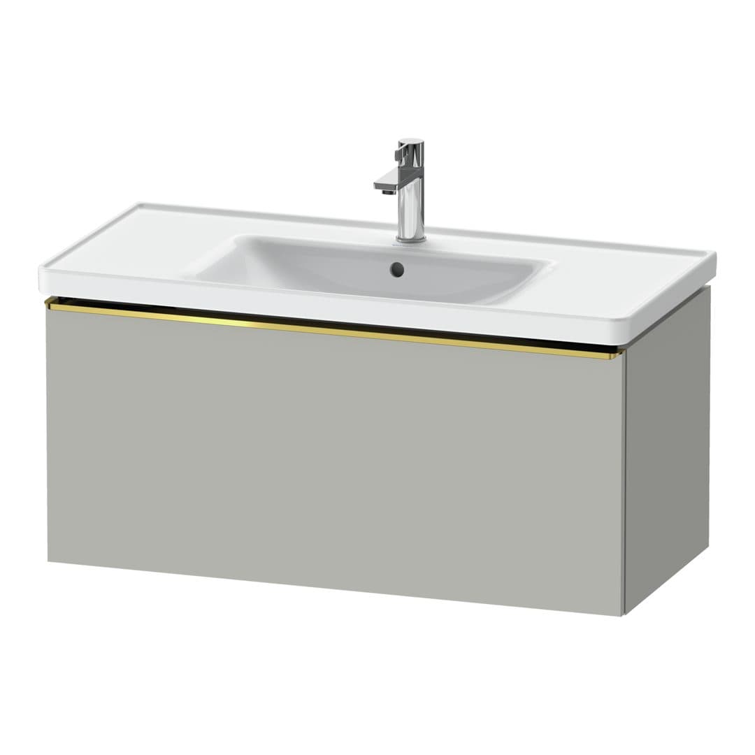 Duravit D-Neo – Έπιπλο Νιπτήρα – 984 mm, 1 συρτάρι, νιπτήρας κέντρο, 984 x 452 x 440 mm, Gold Polished – Concrete grey Matt, Decor (DE4256034070000)