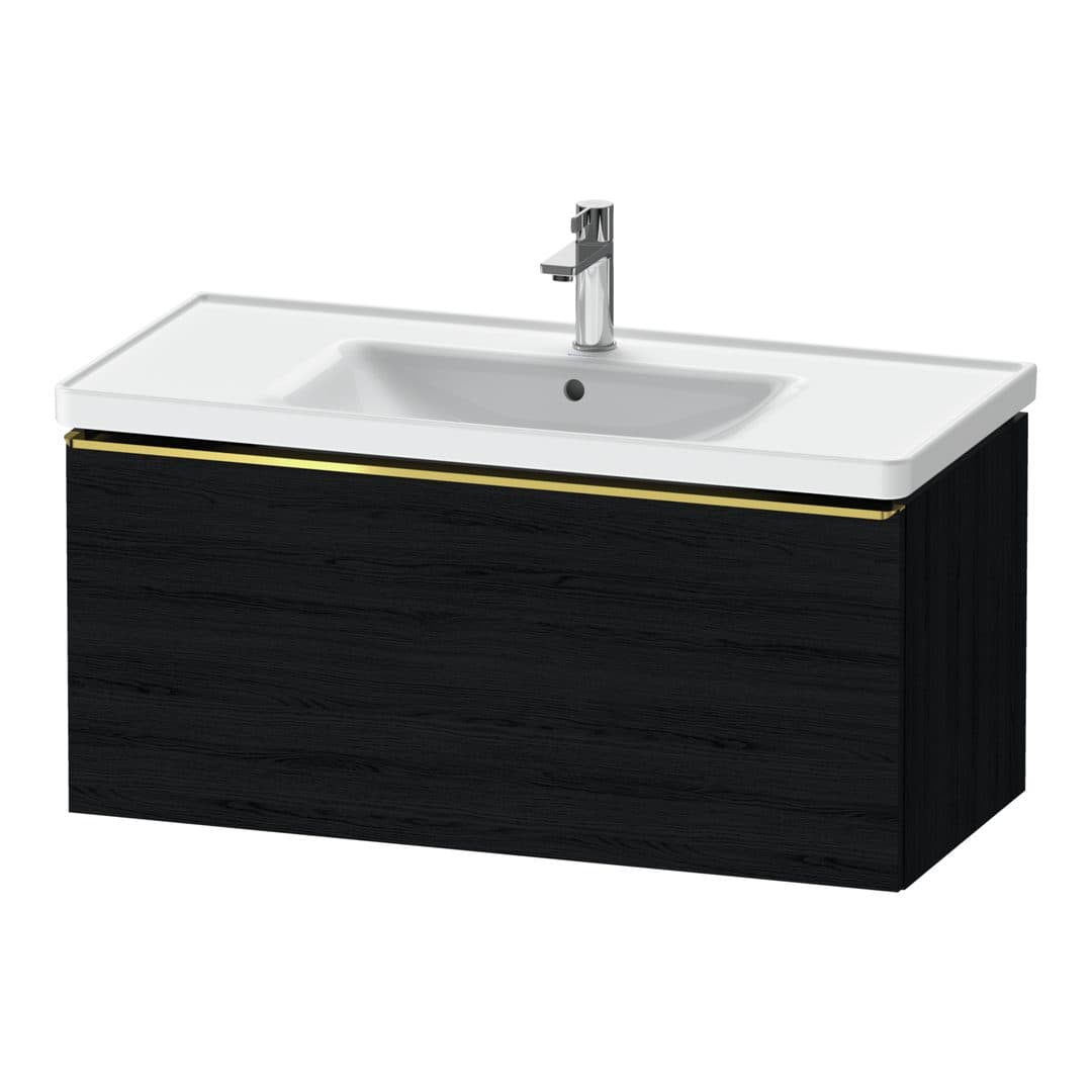 Duravit D-Neo – Έπιπλο Νιπτήρα – 984 mm, 1 συρτάρι, νιπτήρας κέντρο, 984 x 452 x 440 mm, Gold Polished – Black oak Matt, Decor (DE4256034160000)