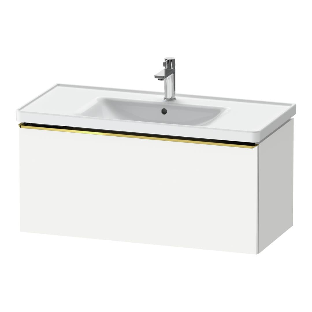 Duravit D-Neo – Έπιπλο Νιπτήρα – 984 mm, 1 συρτάρι, νιπτήρας κέντρο, 984 x 452 x 440 mm, Gold Polished – White Matt, Decor (DE4256034180000)
