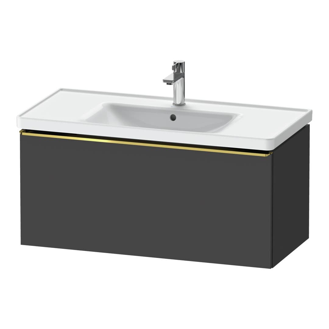 Duravit D-Neo – Έπιπλο Νιπτήρα – 984 mm, 1 συρτάρι, νιπτήρας κέντρο, 984 x 452 x 440 mm, Gold Polished – Graphite Matt, Decor (DE4256034490000)