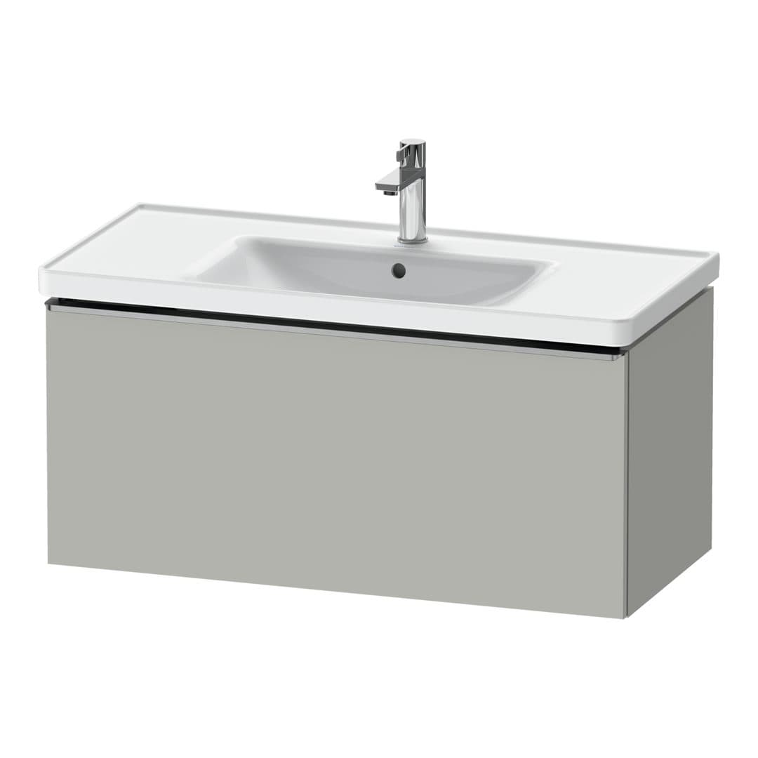 Duravit D-Neo – Έπιπλο Νιπτήρα – 984 mm, 1 συρτάρι, νιπτήρας κέντρο, 984 x 452 x 440 mm, Stainless steel Brushed – Concrete grey Matt, Decor (DE4256070070000)