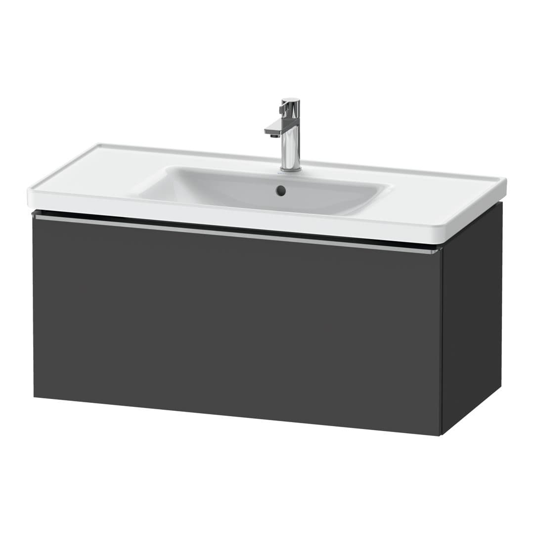 Duravit D-Neo – Έπιπλο Νιπτήρα – 984 mm, 1 συρτάρι, νιπτήρας κέντρο, 984 x 452 x 440 mm, Stainless steel Brushed – Graphite Matt, Decor (DE4256070490000)