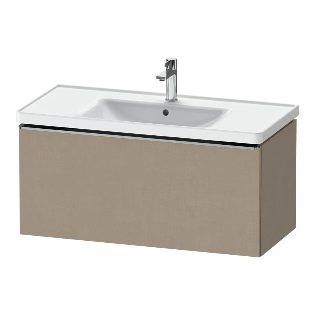 Duravit D-Neo – Έπιπλο Νιπτήρα – 984 mm, 1 συρτάρι, νιπτήρας κέντρο, 984 x 452 x 440 mm, Stainless steel Brushed – Linen Matt, Decor (DE4256070750000)