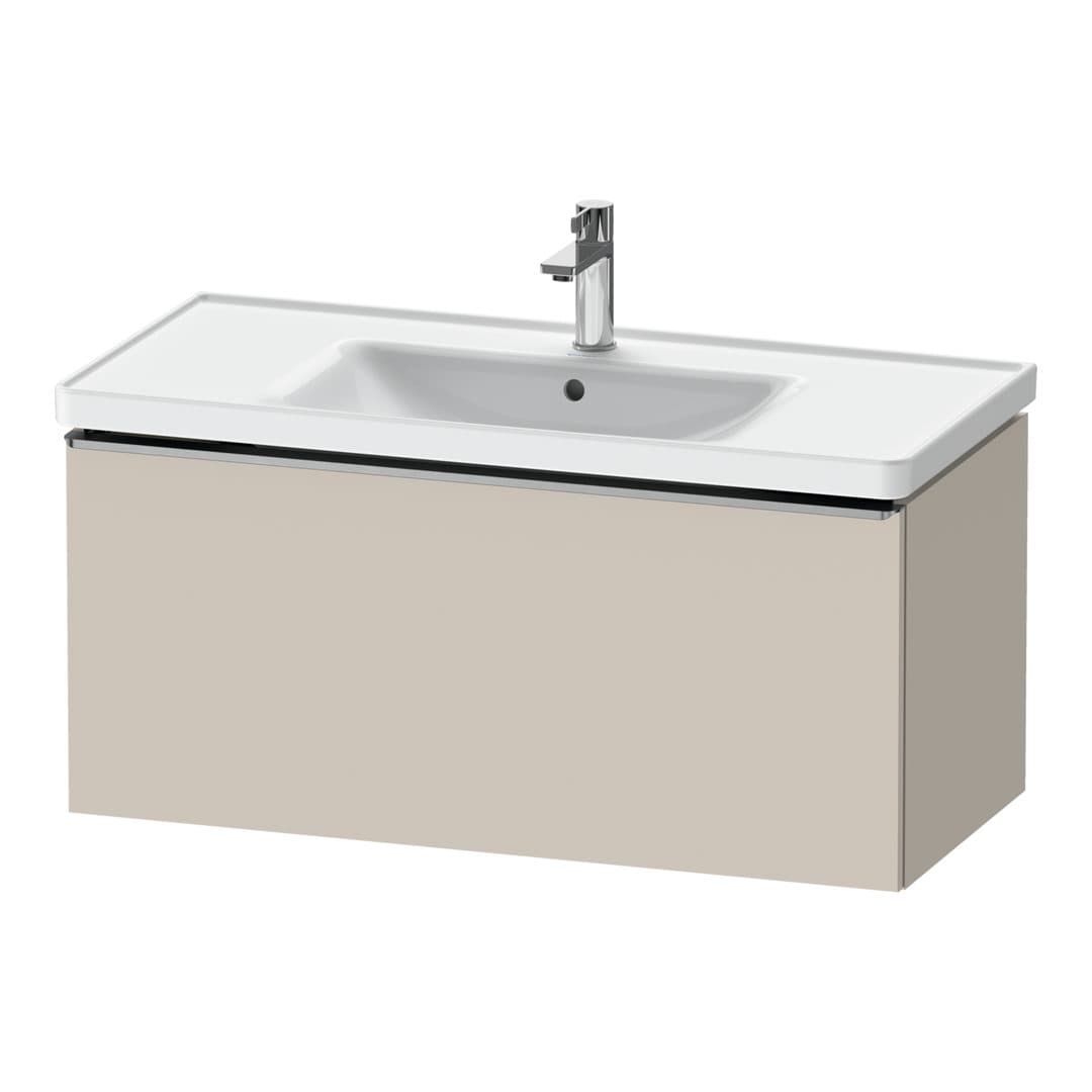 Duravit D-Neo – Έπιπλο Νιπτήρα – 984 mm, 1 συρτάρι, νιπτήρας κέντρο, 984 x 452 x 440 mm, Stainless steel Brushed – Taupe Matt, Decor (DE4256070910000)