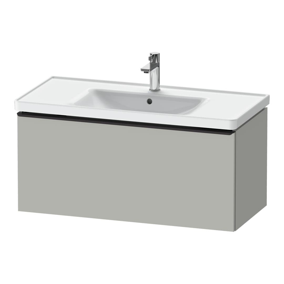 Duravit D-Neo – Έπιπλο Νιπτήρα – 984 mm, 1 συρτάρι, νιπτήρας κέντρο, 984 x 452 x 440 mm, Diamond black Matt – Concrete grey Matt, Decor (DE42560BD070000)