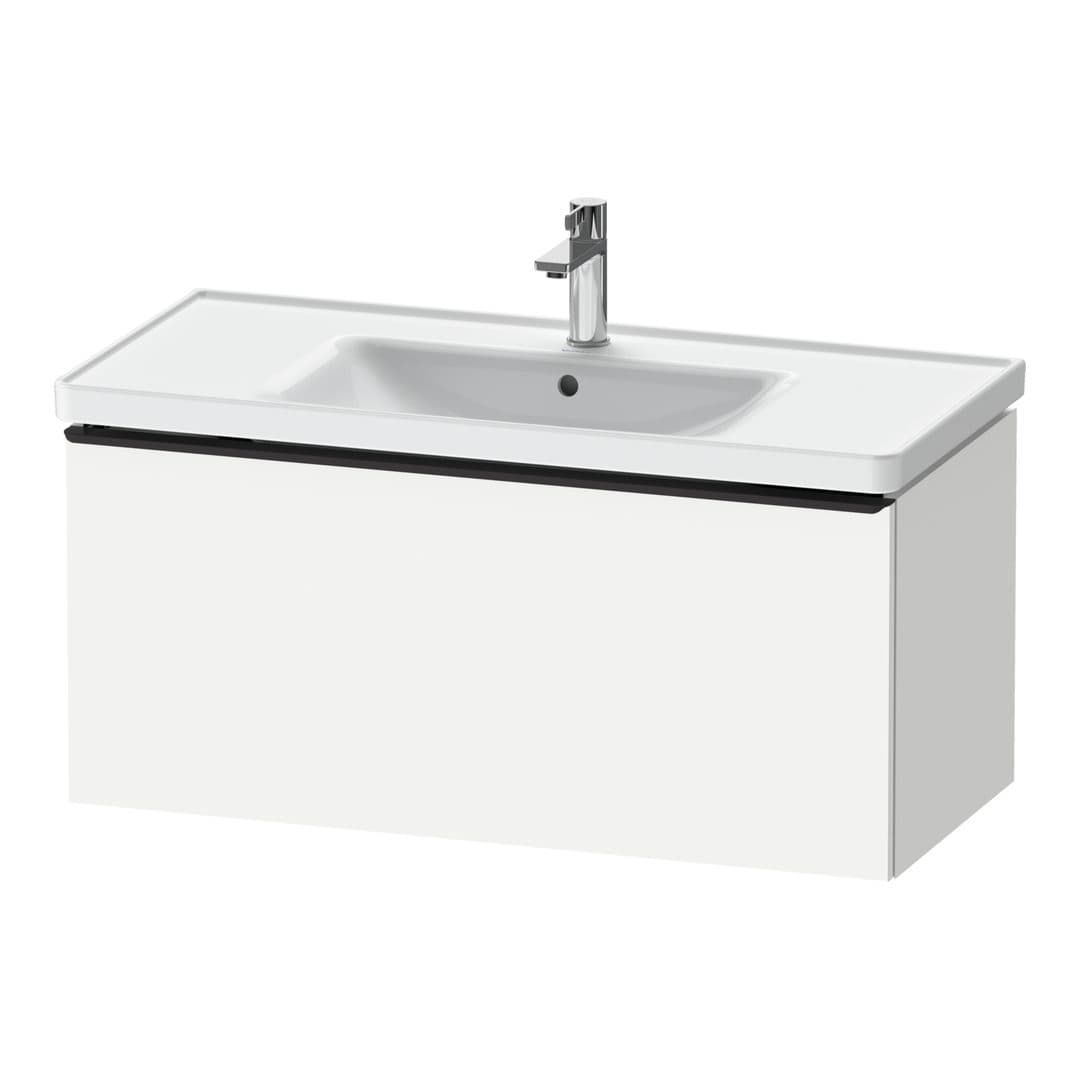 Duravit D-Neo – Έπιπλο Νιπτήρα – 984 mm, 1 συρτάρι, νιπτήρας κέντρο, 984 x 452 x 440 mm, Diamond black Matt – White Matt, Decor (DE42560BD180000)