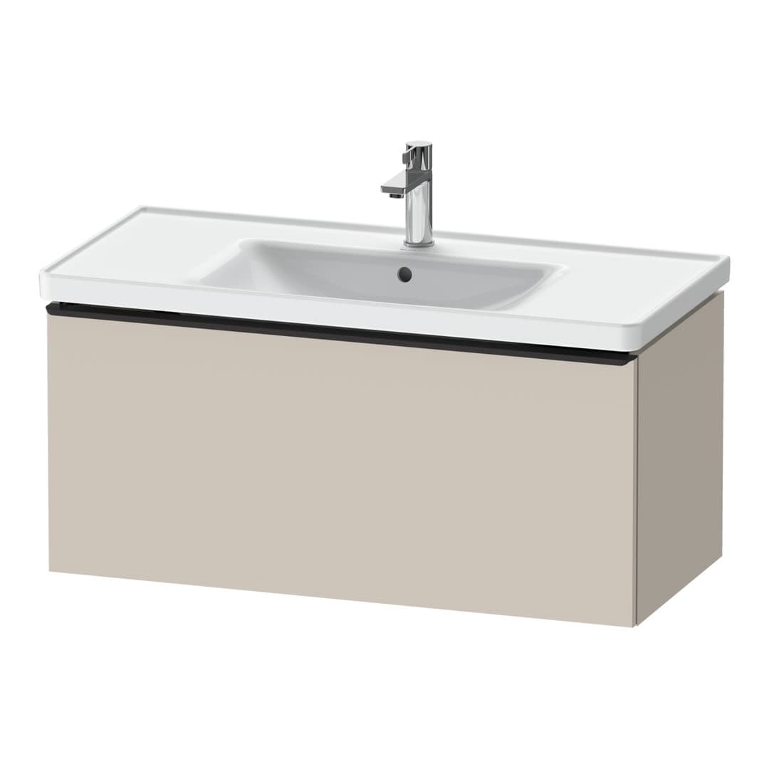 Duravit D-Neo – Έπιπλο Νιπτήρα – 984 mm, 1 συρτάρι, νιπτήρας κέντρο, 984 x 452 x 440 mm, Diamond black Matt – Taupe Matt, Decor (DE42560BD910000)