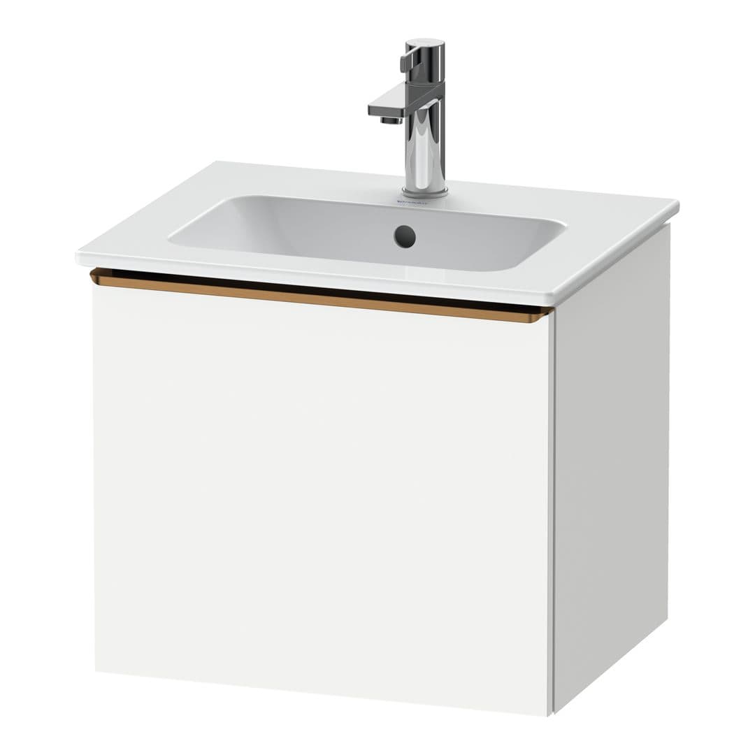 Duravit D-Neo – Έπιπλο Νιπτήρα – 510 mm, 1 συρτάρι, νιπτήρας κέντρο, Bronze Brushed – White Matt, Decor (DE4260004180000)