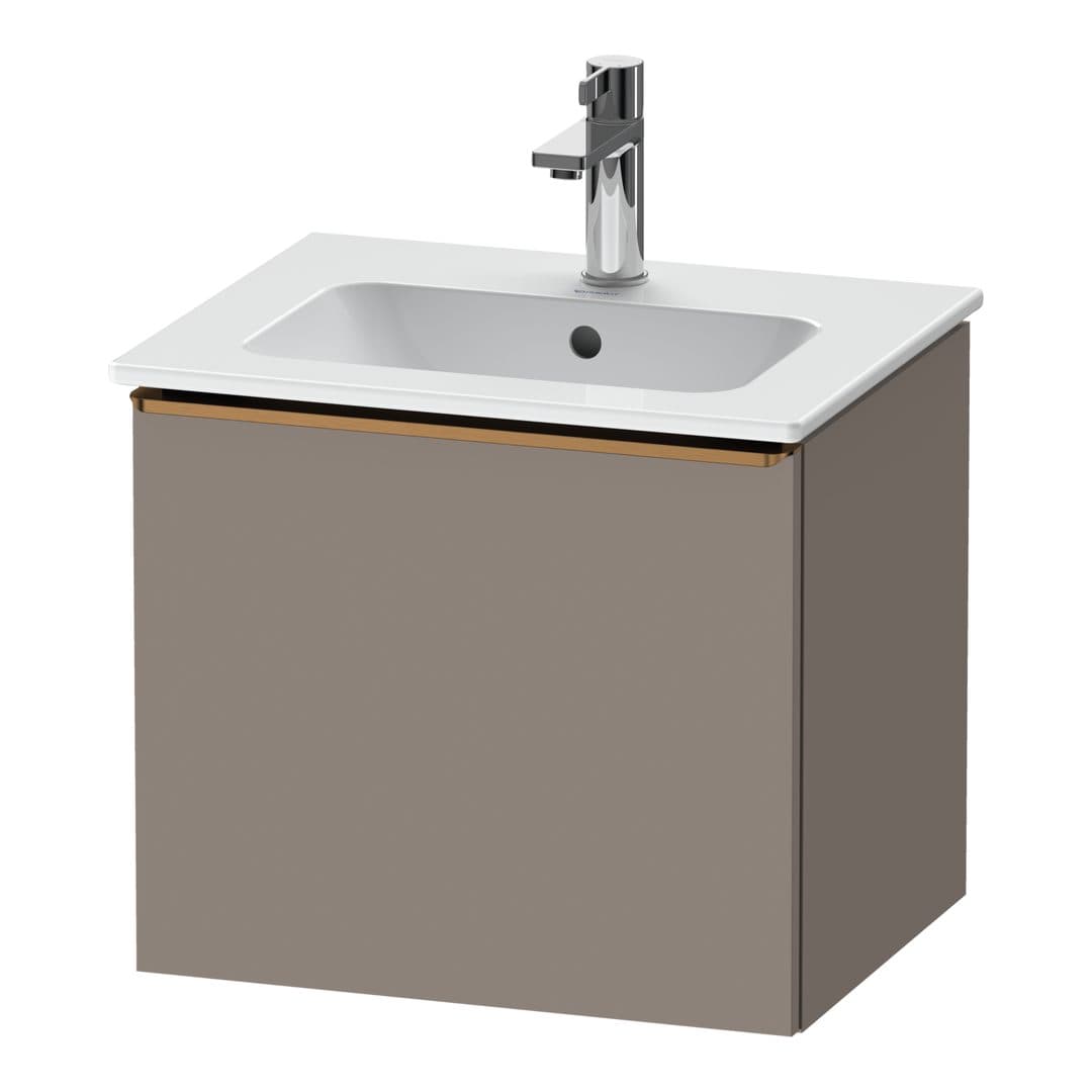 Duravit D-Neo – Έπιπλο Νιπτήρα – 510 mm, 1 συρτάρι, νιπτήρας κέντρο, Bronze Brushed – Basalte Matt, Decor (DE4260004430000)