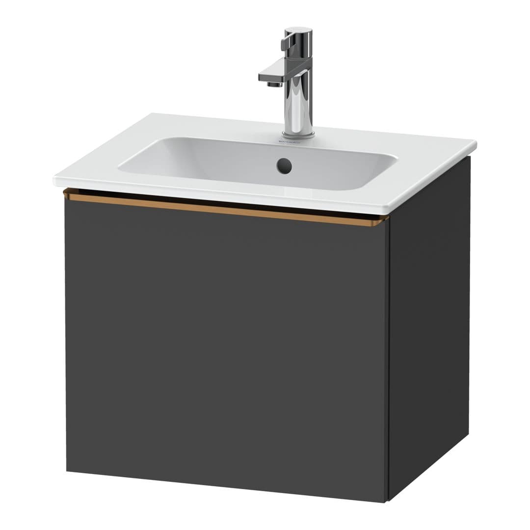 Duravit D-Neo – Έπιπλο Νιπτήρα – 510 mm, 1 συρτάρι, νιπτήρας κέντρο, Bronze Brushed – Graphite Matt, Decor (DE4260004490000)