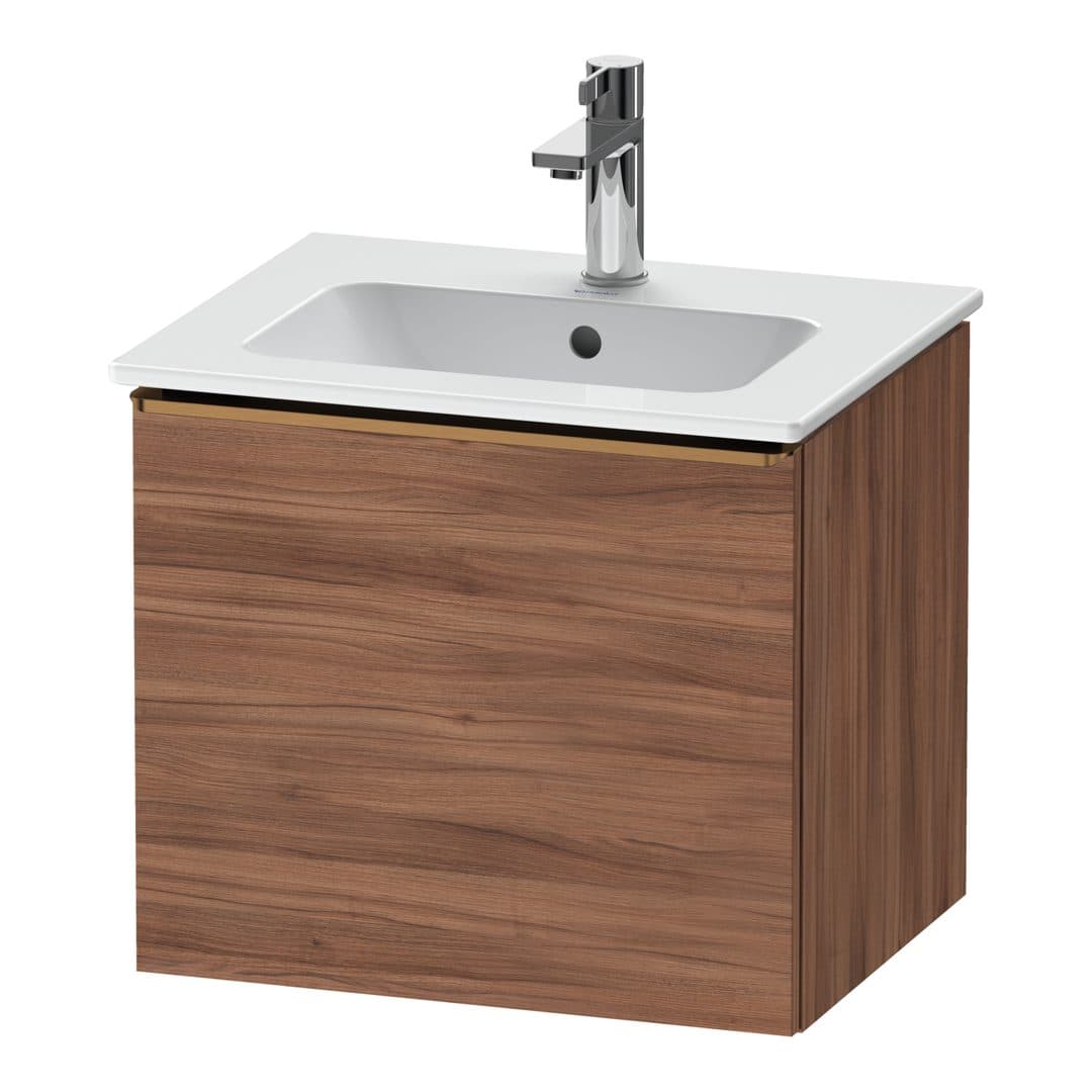 Duravit D-Neo – Έπιπλο Νιπτήρα – 510 mm, 1 συρτάρι, νιπτήρας κέντρο, Bronze Brushed – Walnut Matt, Decor (DE4260004790000)
