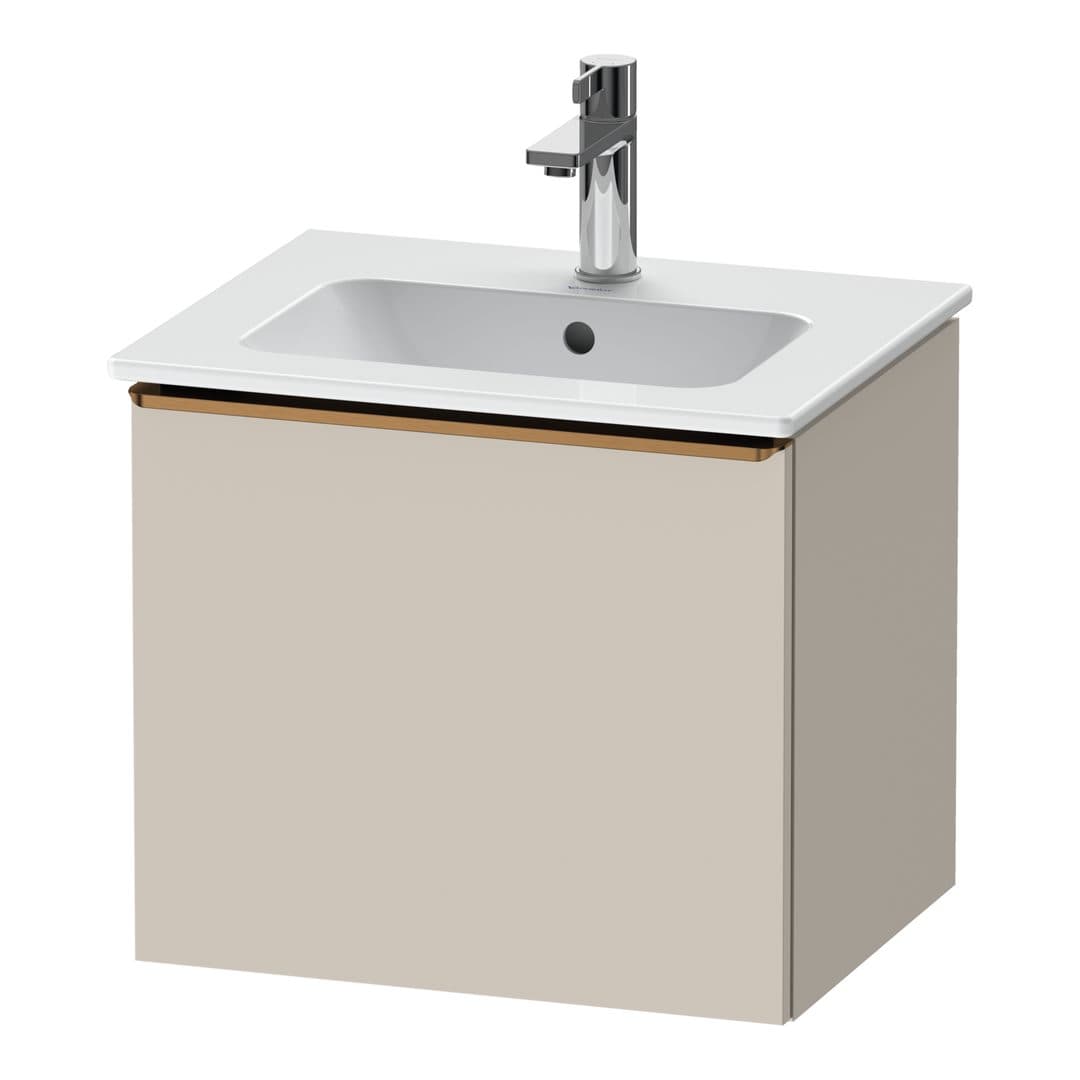 Duravit D-Neo – Έπιπλο Νιπτήρα – 510 mm, 1 συρτάρι, νιπτήρας κέντρο, Bronze Brushed – Taupe Matt, Decor (DE4260004910000)