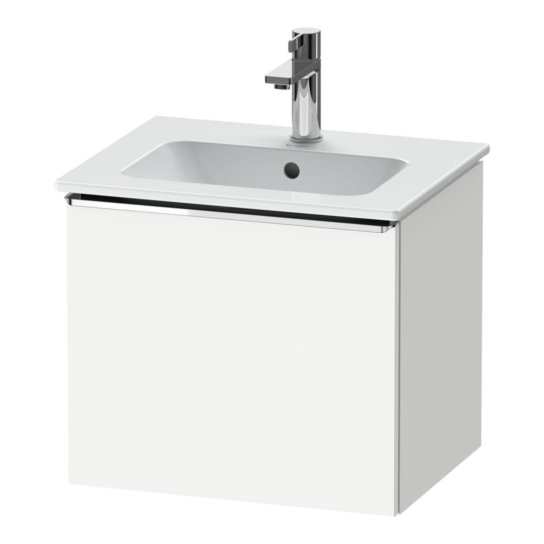 Duravit D-Neo – Έπιπλο Νιπτήρα – 510 mm, 1 συρτάρι, νιπτήρας κέντρο, Chrome High Gloss – White Matt, Decor (DE4260010180000)